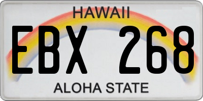 HI license plate EBX268
