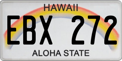 HI license plate EBX272