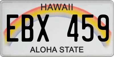 HI license plate EBX459