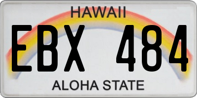HI license plate EBX484