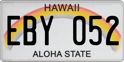 HI license plate EBY052
