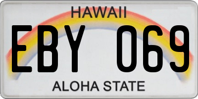 HI license plate EBY069