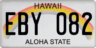 HI license plate EBY082
