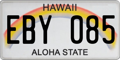 HI license plate EBY085