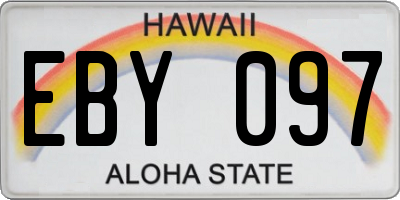 HI license plate EBY097