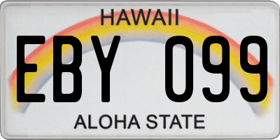 HI license plate EBY099