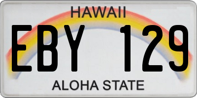 HI license plate EBY129