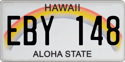 HI license plate EBY148