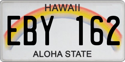 HI license plate EBY162