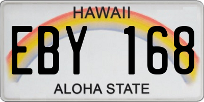 HI license plate EBY168