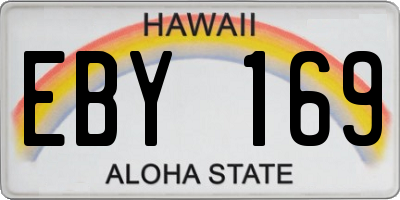 HI license plate EBY169