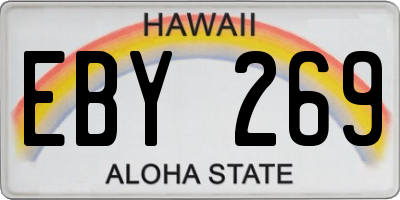 HI license plate EBY269