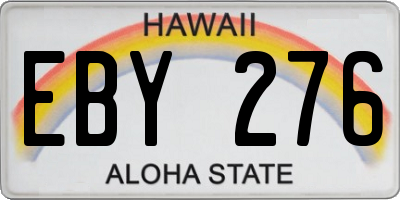 HI license plate EBY276