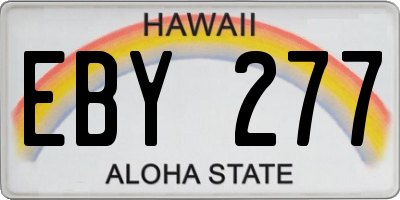 HI license plate EBY277