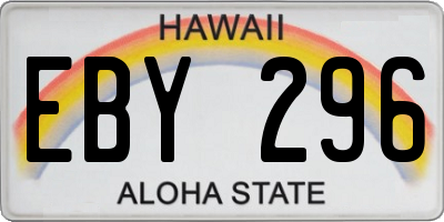 HI license plate EBY296
