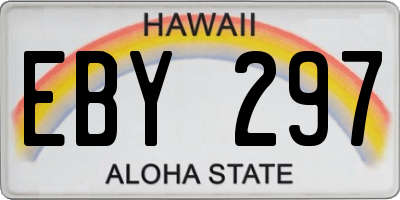 HI license plate EBY297