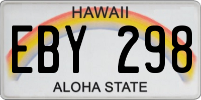 HI license plate EBY298