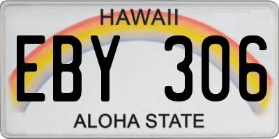 HI license plate EBY306