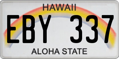 HI license plate EBY337