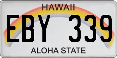 HI license plate EBY339