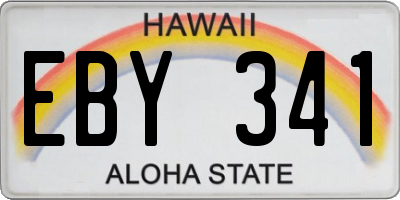 HI license plate EBY341