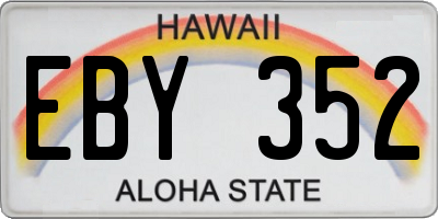 HI license plate EBY352
