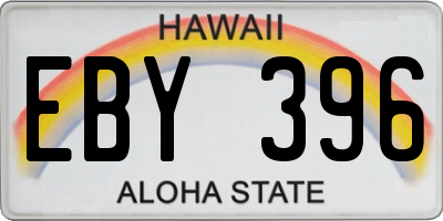 HI license plate EBY396