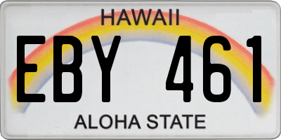 HI license plate EBY461