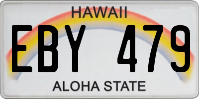 HI license plate EBY479