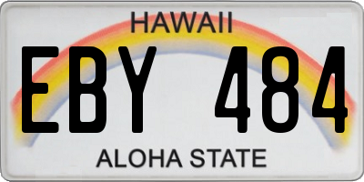 HI license plate EBY484