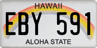 HI license plate EBY591