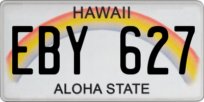 HI license plate EBY627