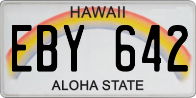 HI license plate EBY642