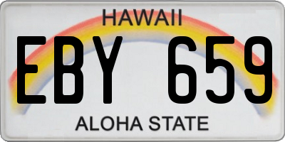 HI license plate EBY659