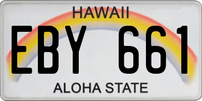 HI license plate EBY661