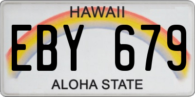 HI license plate EBY679