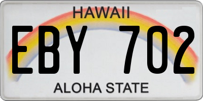 HI license plate EBY702