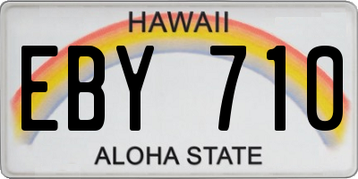 HI license plate EBY710
