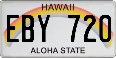 HI license plate EBY720