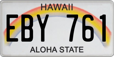 HI license plate EBY761