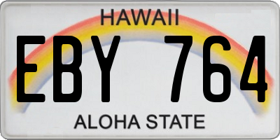HI license plate EBY764