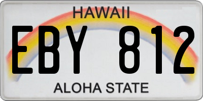HI license plate EBY812