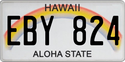 HI license plate EBY824