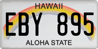 HI license plate EBY895