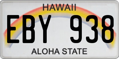 HI license plate EBY938