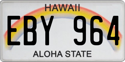 HI license plate EBY964