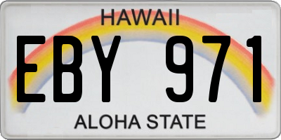 HI license plate EBY971
