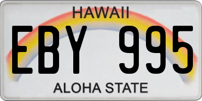 HI license plate EBY995