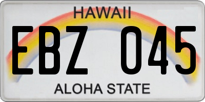 HI license plate EBZ045