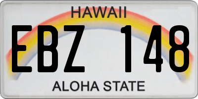 HI license plate EBZ148